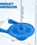 3 Inch Toilet Flapper Replacement Kit For 99 788 Model Compatible With 3 Inch Flush Valves With Two Handle Chains Water Saving And No Fuss Easy Install For Efficient Home Flushing blue rubber flapper with 10in chain and clip hooks, 4.8in x 2.7in