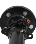 Rock Solid 3500 Pound Trailer Axle With 5x4.5 Bolt Pattern And 9.5 Inch Hub Face showing black powder coated steel hub face detail.