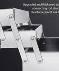 Close-up of the Metal Cantilever Tool Box With Five Trays And Three Layer Folding Design In Stainless Steel