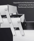 Built Tough Heavy Duty Stainless Steel Tool Chest With Three Layers And Five Deep Trays Portable Metal Toolbox showing cantilever support structure.