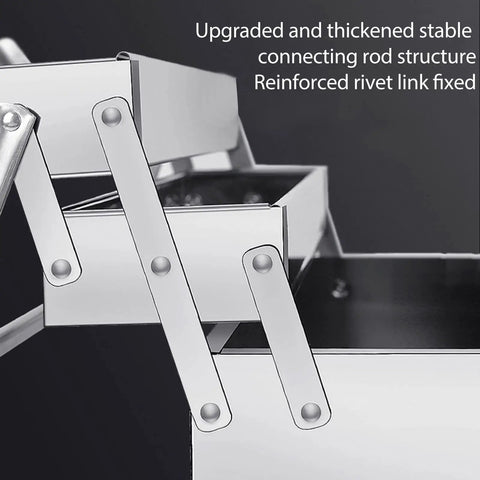 Built Tough Heavy Duty Stainless Steel Tool Chest With Three Layers And Five Deep Trays Portable Metal Toolbox showing cantilever support structure.