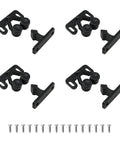 Black Spring Loaded Roller Door Catch Latch 4 Pack, 31 By 32 By 28 Mm Plastic Cabinet Collision Lock, features sturdy hardware and included screws.