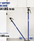 Third Hand Tool Adjustable Steel Support System with 154 lb Capacity displayed in cabinet installation setup