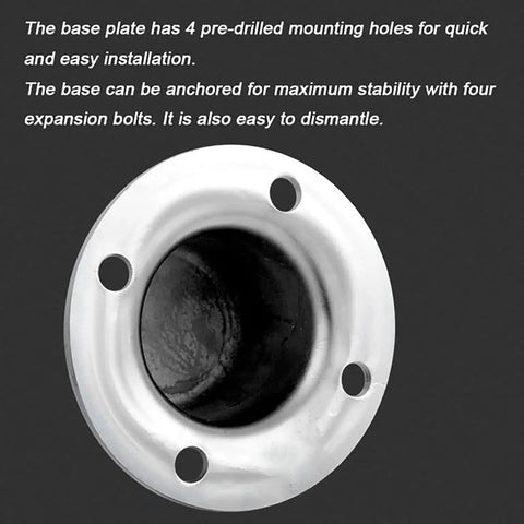 Heavy Duty Removable Stainless Steel Bollard Locks Down Your Driveway With Tough Reflective Strips For No Hassle Outdoor Parking Security And Heavy Roll Traffic Control