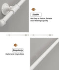 Tight Grip Wrought Iron Handrail For Indoor And Outdoor Stairs Banister with stable white safety grab bar mounted on wall.