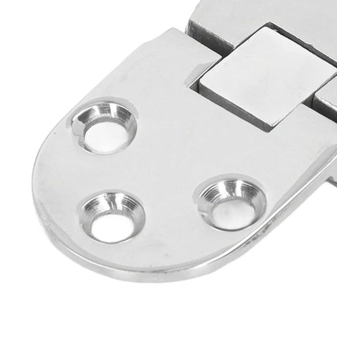 Close-up of 4 Pack 316 Stainless Steel Marine Door Hinges With Mounting Holes For Yacht Boat RV And Home Cabinets Hatch Replacement Heavy Duty Rust