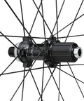 Close-up of rear hub and spokes on Ultegra WH-R8170 C36 Carbon Road Wheelset Tubeless Ready For Disc Brakes 700c