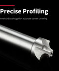 HSS End Mill Cutter For Corner Rounding 4 Flute Straight Shank Mold Milling Tool R12.5 Radius 12mm Cutting Edge Diameter