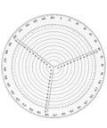Transparent acrylic center finder ruler for woodturning with round center locator and concentric scale markings