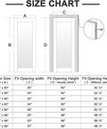 Size chart for slab doors including 28x80 measurements, highlighting fit opening widths and heights with and without jamb.