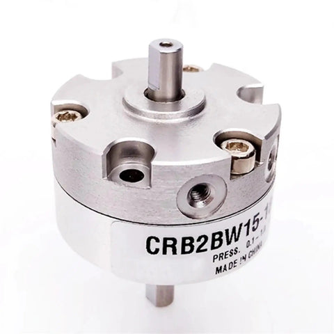 Pro Grade Single Vane Pneumatic Rotary Actuator Forty Millimeter Bore Size shown from an angle, highlighting its robust design and detail.