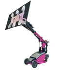 Badass Mobile Vacuum Suction Cart For Moving Glass And Marble Sheets With Fat Off Road Wheels crafted for outdoor use lifting slabs.