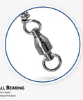 Ball Bearing Fishing Swivel With Welded Ring And Coastlock Snap For Kite Lines And Tackle Coppery Stainless Steel Corrosion Resistant Easy Open Coastlock Snap Size 8 200 Lb 10 Pack, close-up