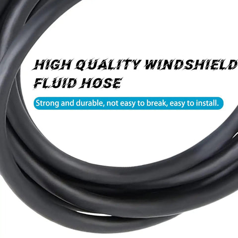 Close-up of durable fluid hose from Windshield Washer Hose Kit 22-Piece Set With 4M Fluid Hose 6 Connectors 2 Nozzles And Car Water Pump Fits Most Vehicles For Go-To Easy Install Durable Rubber Tubing Leak-Free Washer System