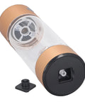 Portable Hydrogen Water Bottle With Nasal Inhalation Hose 410ml shown horizontally with detachable parts visible.