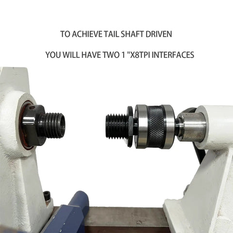 Live Tailstock Chuck Adapter Converts 2MT Tailstock To 1 Inch X 8 TPI Thread Built Tough Steel With Internal Roller Bearings