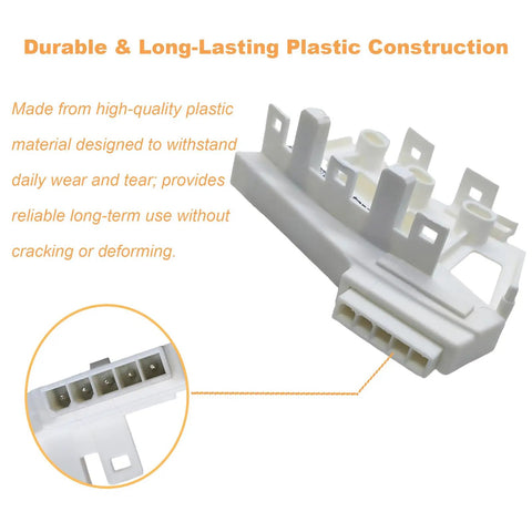 Washer Rotor Position Sensor Assembly For LG And Kenmore Washers That Fixes LE Errors And Spin Problems Replaces 6501KW2002B PS3529186 1267406 AP4440680 4962510 Plug And Play Easy Install Kit white plastic connector