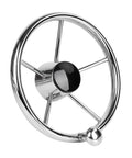 Thirteen Point Five Inch Boat Stainless Steel Hydraulic Steering Helm For Standard Systems No Fuss Toolless Install