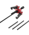 3 Jaw Harmonic Balancer Puller Tool Kit For Crankshaft Pulley Removal Wicked Strong Set with three push rods and tool.