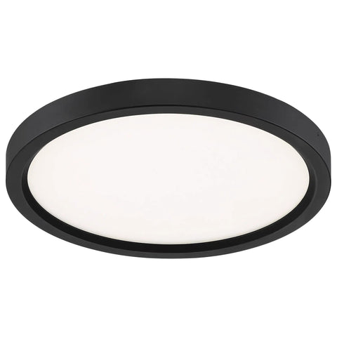 Outskirt Modern Lit Flush Mount Ceiling Light LED 15 Watts One Light Oil Rubbed Bronze Fixture For Living Rooms Hallways And Kitchens