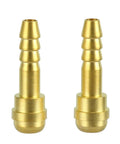 Two brass connectors from 12 Piece Oxygen And Acetylene Torch Kit For Welding And Cutting Pro Grade Gas Welder Tool Set