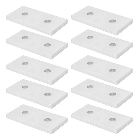 10 Pack Flat Mending Plates With 2 Holes Aluminum Brackets for tables, cabinets, and bookshelves easy install