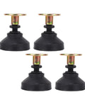 Adjustable Furniture Risers Set Of 4, Heavy Duty 400kg Load Bearing Nonslip Leveling Feet For Sofas Tables Chairs And Shelves, Easy Height Adjustment, Reduces Wobble Noise And Vibration On Uneven Floors, black