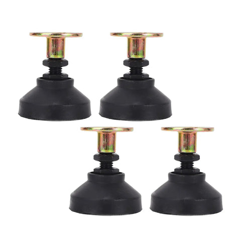 Adjustable Furniture Risers Set Of 4, Heavy Duty 400kg Load Bearing Nonslip Leveling Feet For Sofas Tables Chairs And Shelves, Easy Height Adjustment, Reduces Wobble Noise And Vibration On Uneven Floors, black
