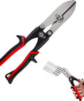 5 Blade Sheet Metal Crimping Tool for Ductwork and Gutters, handy hand held crimper pliers in use, featuring alloy steel 5-blade design.