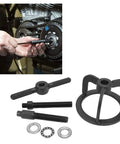 Clutch Spring Compressor Solid Steel Tool For Motorcycle Repair Replaces HD 38515A Removing And Installing Clutch Pressure Springs Direct OEM Replacement Motorcycle Repair Kit in use on clutch assembly