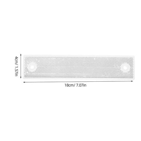 Photoelectric Sensor Reflector Rectangle for Industrial Automation Pro Grade Positioning, compact white plastic panel, 18 x 4 cm