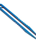 Titanium Alloy Tweezers Compact Machining Clamp Mini Travel Tool in blue with slot screwdriver and quarter inch socket wrench functions.