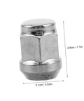 Heavy Duty ATV Flange Bolts And Nuts For Secure Wheel Attachment And Go Kart Compatibility Rugged Wheel Fasteners shown with dimensions