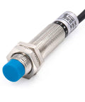 Image of a Capacitive Proximity Sensor Switch With PNP NC Output, DC 10 To 30V, 200mA, 3 Wire Brown Black Blue, 12mm Cylinder Head