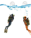 2 Pack Aquarium Diver Ornaments Set For Floating Fish Tank Decor Lit Little Divers buoyant under water with 40 cm line