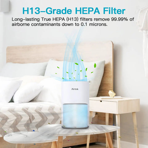 AP1001 Air Purifier Replacement Filter With 5 Layer Filtration System And H13 True HEPA in bedroom setting