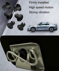 Slick Aluminum Quarter Turn Fasteners With Oval Knobs, black aluminum latches for secure installation on high-speed vehicles.