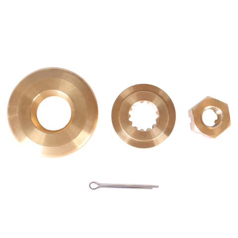 All In One Boat Propeller Hardware Kit For Evinrude Johnson 60HP To 130HP And Mercury Engines Includes Thrust Bushing Spacer Nut Keeper And Cotter Pin For Fast Easy Secure Prop Setup