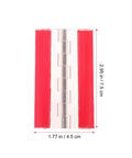 Close-up of clear piano hinge from 5 Pack Self Adhesive Piano Hinges For Clear Acrylic Flush Mount Cabinet Doors And Glass Projects Easy Tool Free Installation No Drilling Necessary Ideal For Jewelry Boxes Small Cabinets And DIY Storage Upgrades, showing dimensions.