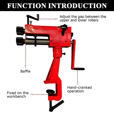 22 Gauge Sheet Metal Rotary Bead Roller With 7 Inch Throat Manual Beading Tool Includes 6 Die Sets For Burring Edging And Elbowing