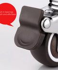 Close-up of Beefy 4 Pack Heavy Duty Furniture Wheel Castors 1 Inch Swivel Casters With Safe Brake, rubber tread and iron core.