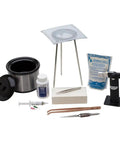 All-In-One Soldering Kit With Pickle Pot For Electronics And Jewelry Making Includes Nine Tools Pro Grade Micro Flame Torch Silver Solder Flux Magnesia Block Copper Tongs Number One Style Tweezers Fiber Grip Tweezer Tripod With Mesh Screen
