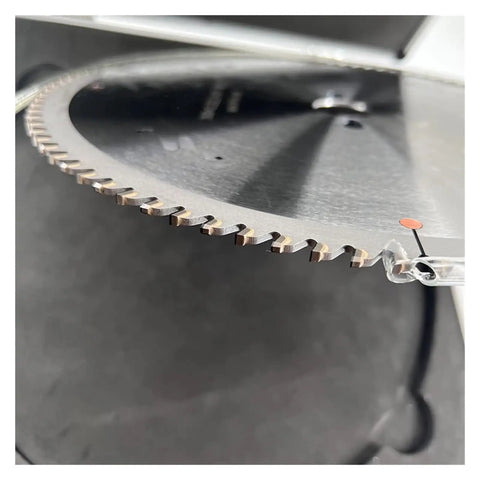 Industrial Grade Top Tier Tungsten Carbide Tct Circular Saw Blade 12 Inch 96 Tooth polished edge detail for woodcutting use.