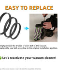 Replacement Belt Set for ProHeat 2X Revolution Pet Pro shown with installation instructions