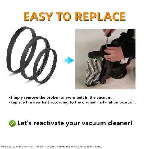 Replacement Belt Set for ProHeat 2X Revolution Pet Pro shown with installation instructions