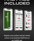 Game Changing Handheld Golf GPS Device With Shot Tracker And Range Finder app interface showing golf course details and metrics.