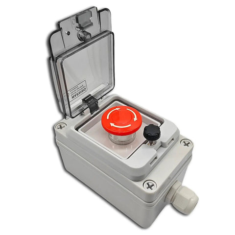 Heavy Duty Emergency Stop Button Box 660V 10A Machines Waterproof Outdoor IP67 Emergency Shutdown Switch