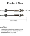 Stainless Front And Rear CVD Drive Shaft Upgrade Set For One Tenth Scale Slash VXL 4X4 with Hex Hop Ups dimensions