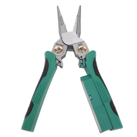 Top Shelf Electrician Wire Stripper And Crimping Pliers With Built In Voltage Tester, Heavy Duty Cable Cutter with ergonomic grip.