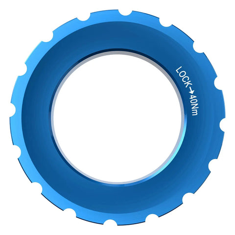 Blue Centerlock Lockring For 12mm, 15mm, And 20mm Thru Axles And Quick Release, Aluminum Bike Center Lock Shaft for Bikes